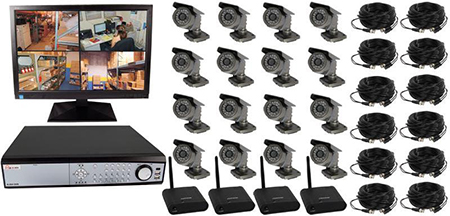 16 Channel Wireless Digital Video Recording Complete System