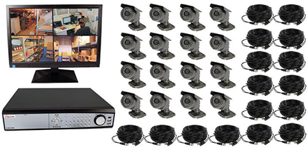 16 Channel Wired Digital Video Recording Complete System