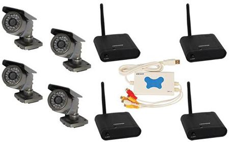 4 Channel Wireless USB DVR Surveillance System