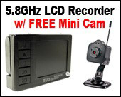 Micro 5.8GHz LCD Recorder w/ Remote & FREE Mini Spy Cam