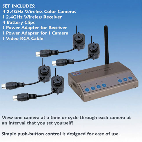 Mini Wireless Spy Camera - Set of 4