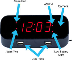 Bush Baby Wifi Alarm Clock Spy Camera/DVR
