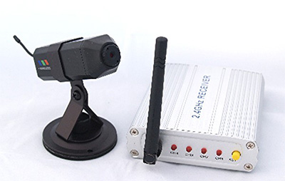 Mini 2.4 Wireless Color Pinhole Camera/Transmitter-Receiver Set