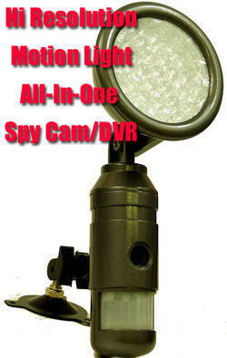 Hi Resolution Motion Light Spy Cam/DVR
