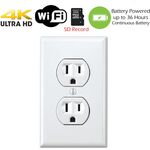 4K Battery Powered Receptacle Outlet Spy Camera