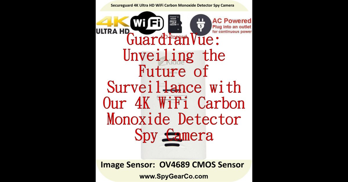 Secureguard 4K Ultra HD WiFi Carbon Monoxide Detector Spy Camera