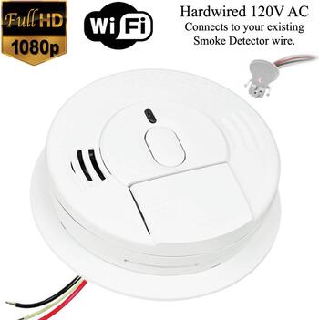 1080p Hidden Covert Camera with Real Smoke Detector Function Kit Cable & Adapter 