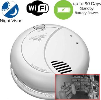 Secureguard Night Vision Wi-Fi Smoke Detector Spy Camera (B7010 Model)