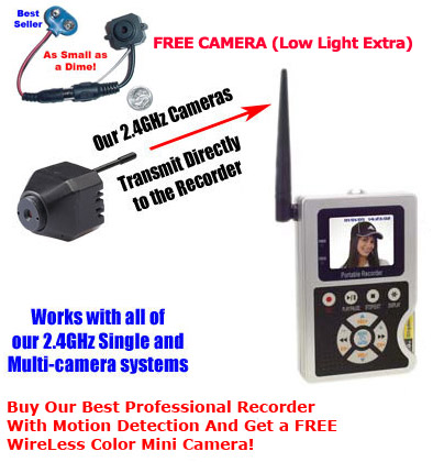 Mini DVR Recorder with Free Color Wireless Camera