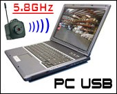 Mini 5.8GHz Wireless Spy Camera with PC USB Adapter