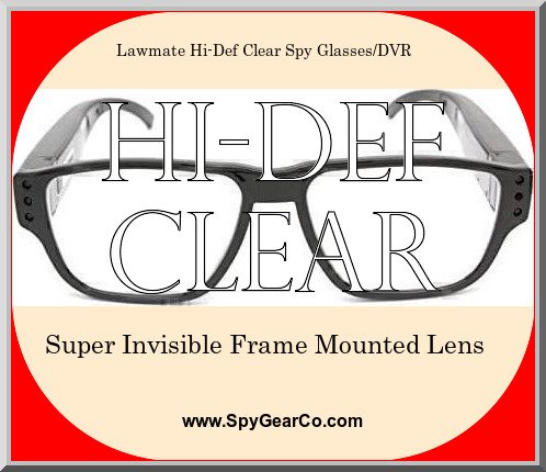 Lawmate Hi-Def Clear Spy Glasses/DVR
