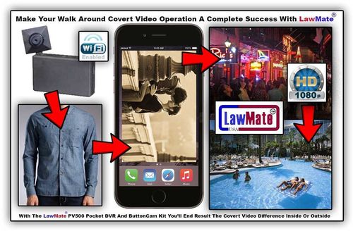 Lawmate Micro WiFi Digital Spy Camera/DVR w/Button Kit