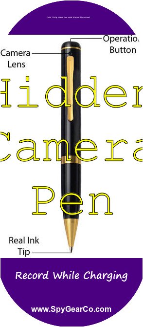 Gold 720p Video Pen with Motion Detection*