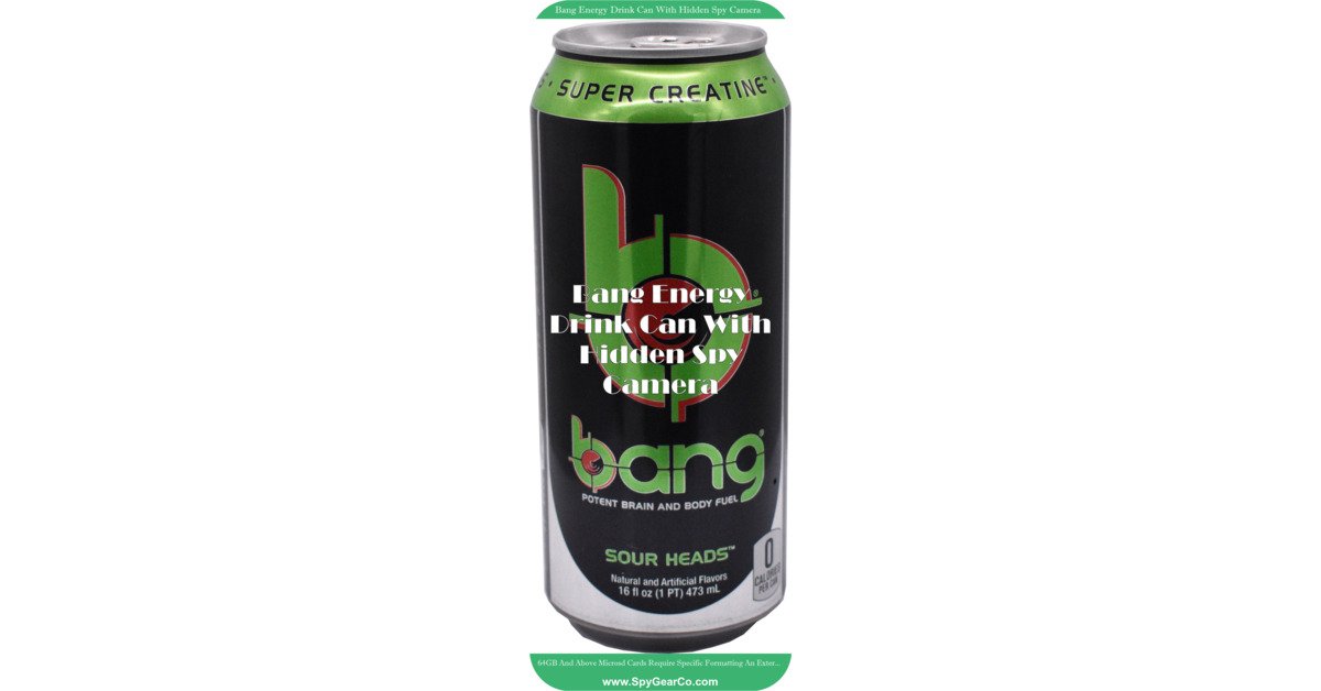 Bang Energy Drink Can With Hidden Spy Camera