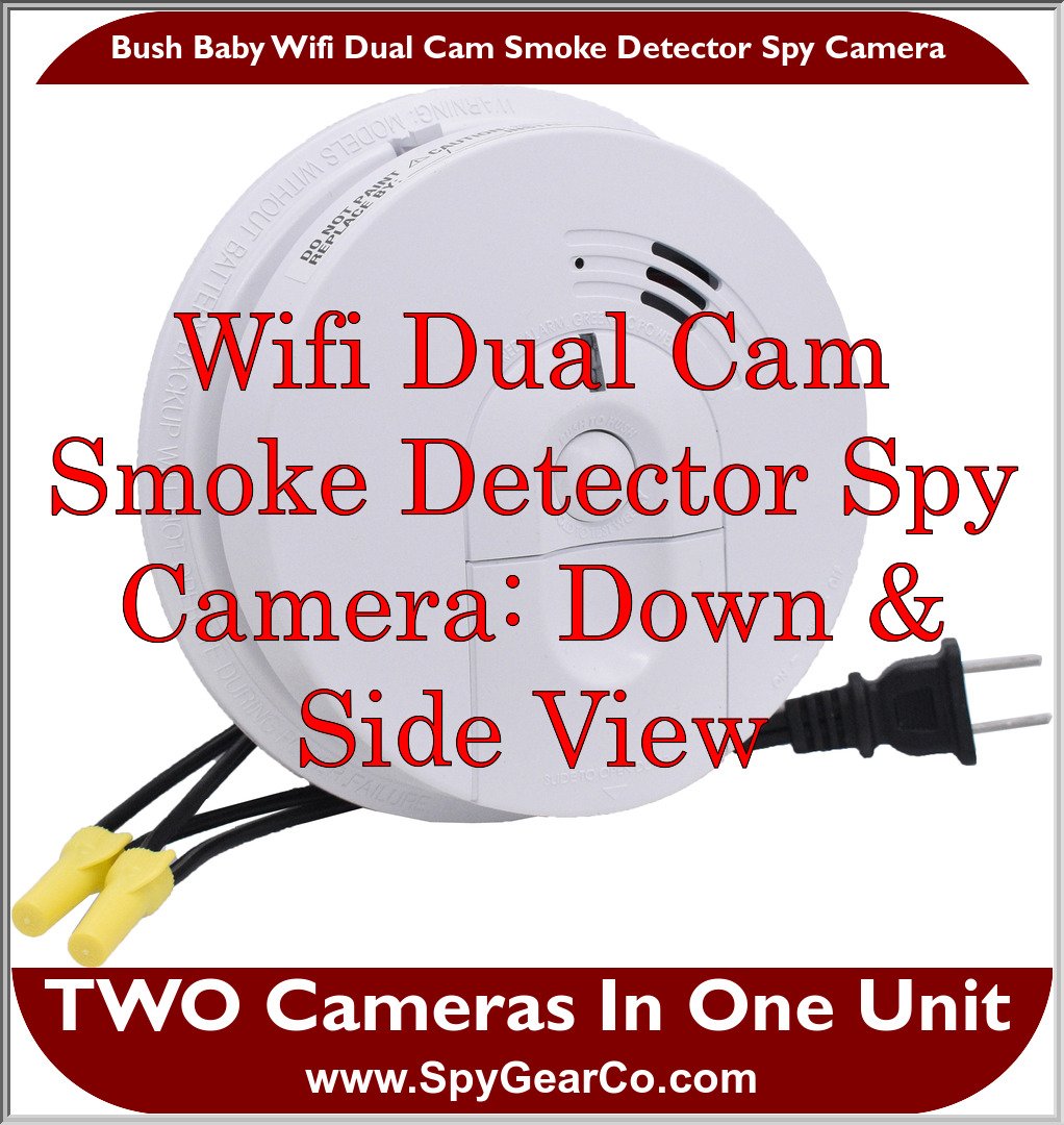 Bush Baby Wifi Dual Cam Smoke Detector Spy Camera