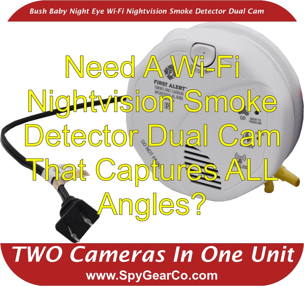 Bush Baby Night Eye Wi-Fi Nightvision Smoke Detector Dual Cam