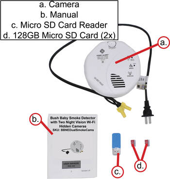 Wi-Fi Hardwired Smoke Detector with Night Vision