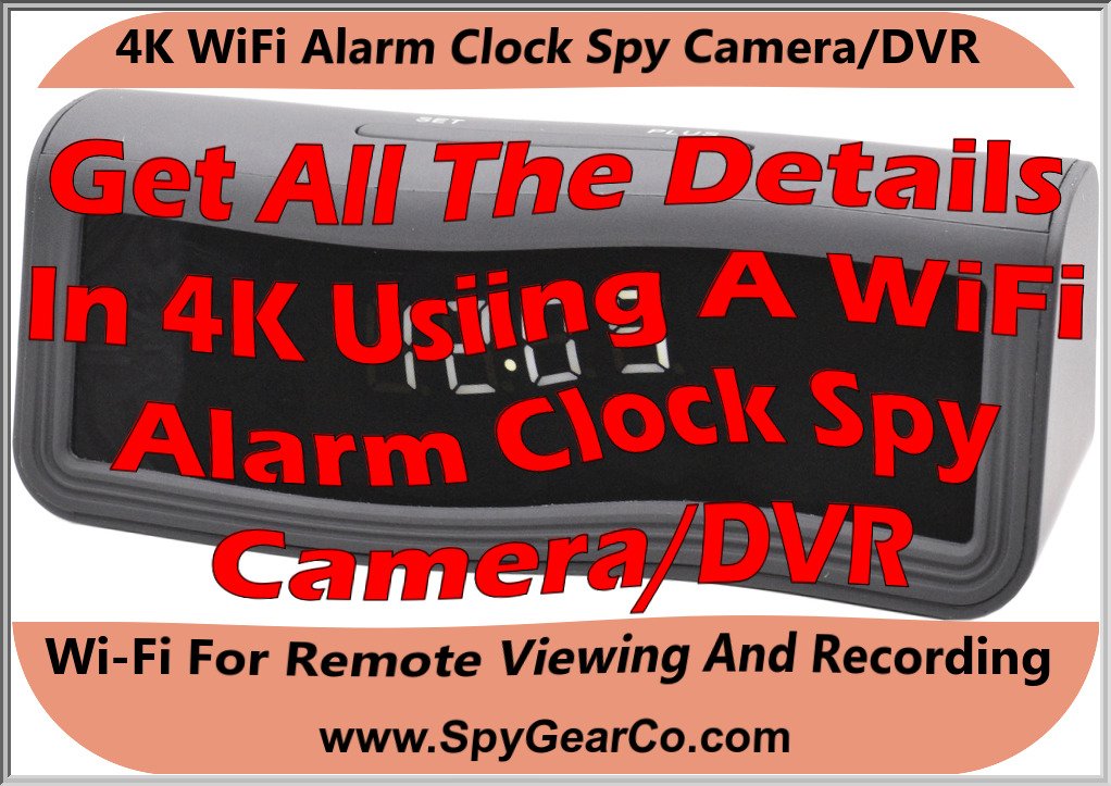 4K WiFi Alarm Clock Spy Camera/DVR