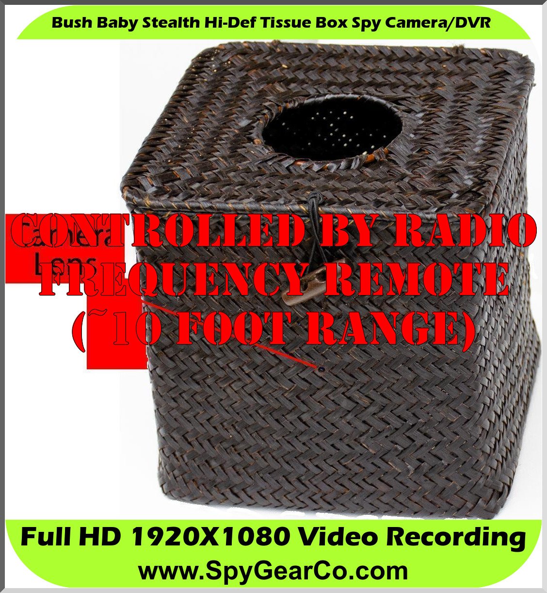 Bush Baby Stealth Hi-Def Tissue Box Spy Camera/DVR