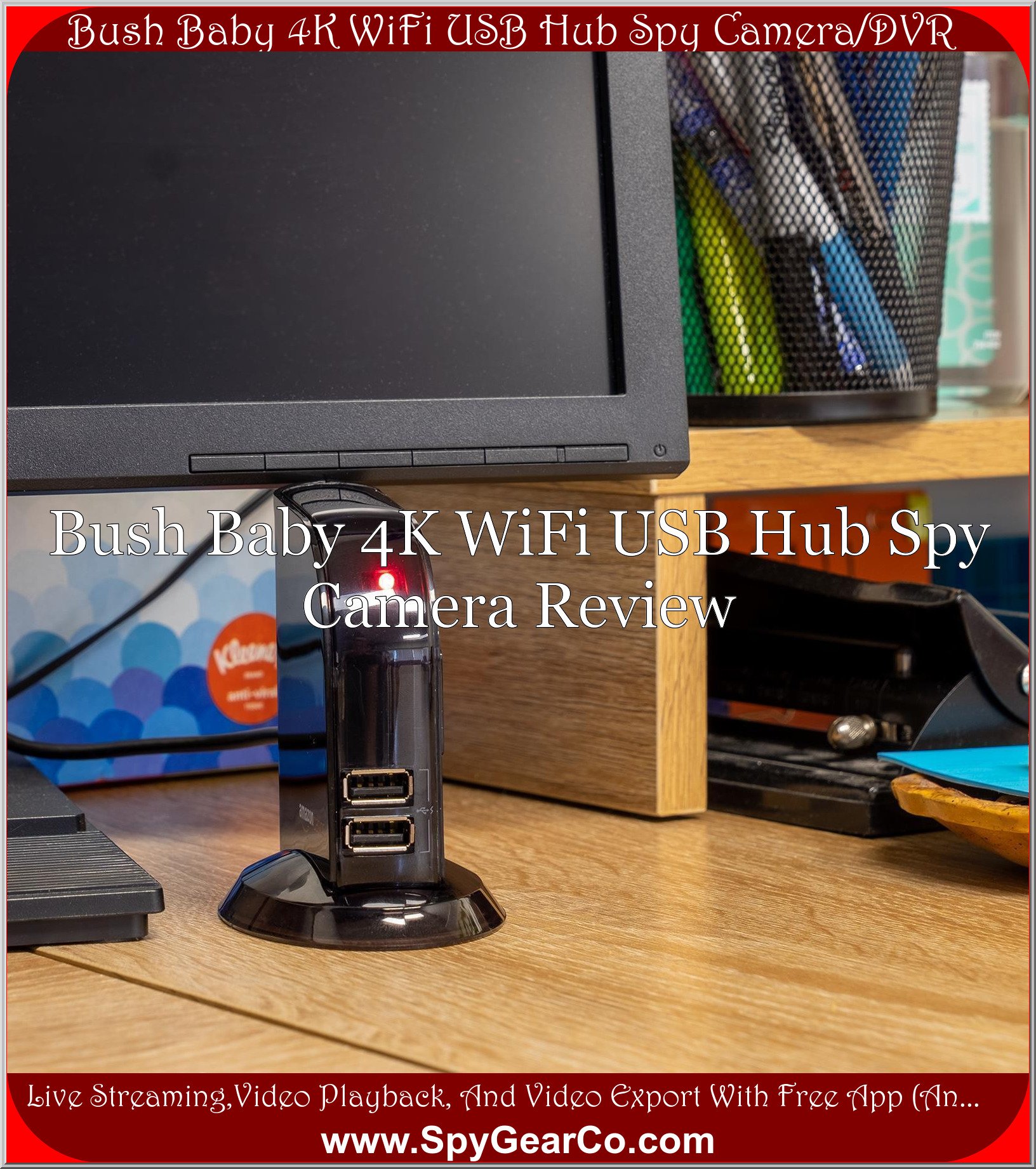 Bush Baby 4K WiFi USB Hub Spy Camera/DVR