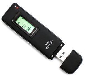 Black Telephone Conversation Recording Device 4GB