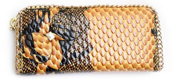 Hidden Camera Snake Skin Satchel Handbag