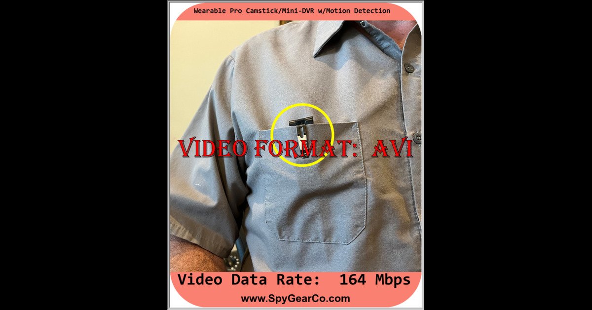 Wearable Pro Camstick/Mini-DVR w/Motion Detection