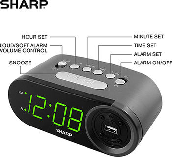 SecureShot HD Live View Sharp Alarm Clock Spy Camera/DVR