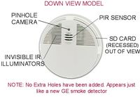 SecureShot Smoke Detector Covert Camera/DVR w/IRs
