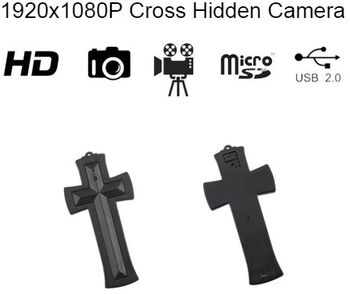 Cross Hidden Spy Camera with built in DVR 
