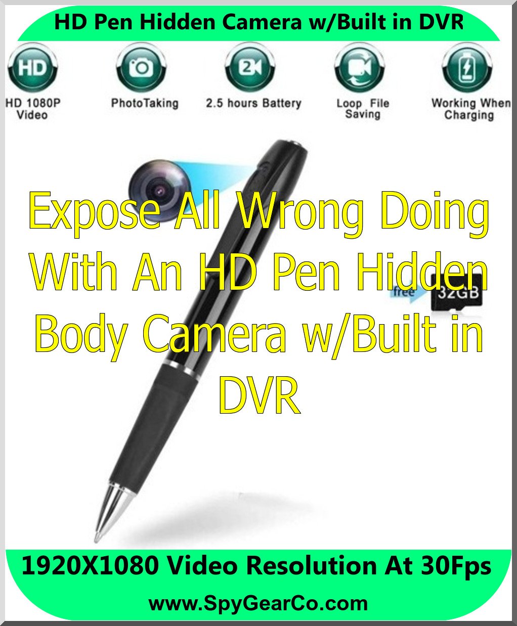 HD Pen Hidden Camera w/Built in DVR